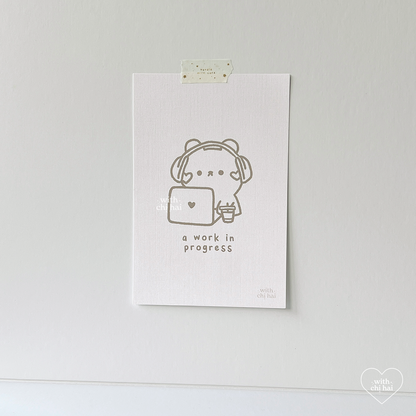 work in progress - art print (4x6 in)