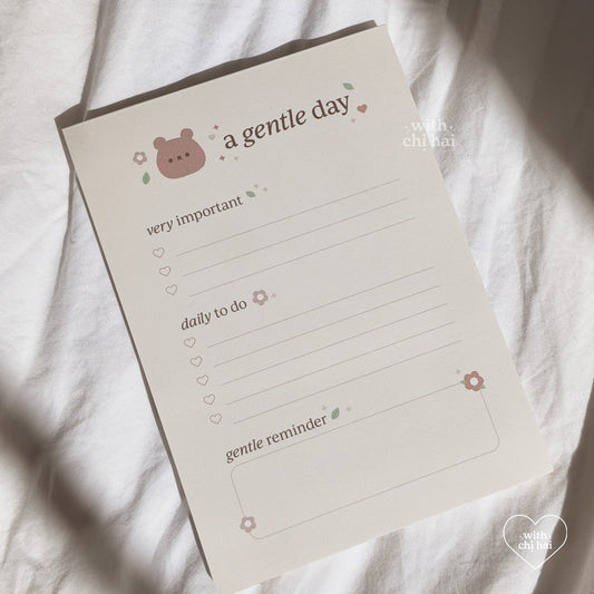 gentle day - notepad