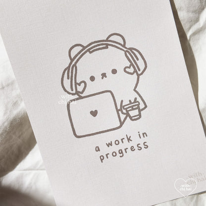 work in progress - art print (4x6 in)
