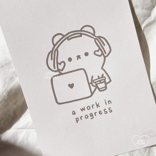 work in progress - art print (4x6 in)
